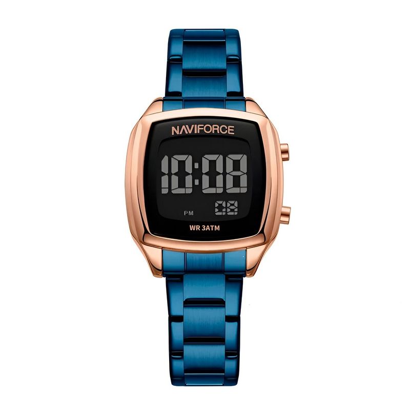 NAVIFORCE - Reloj Naviforce Sport Nf5047 Mujer Digital Acero + Estuche
