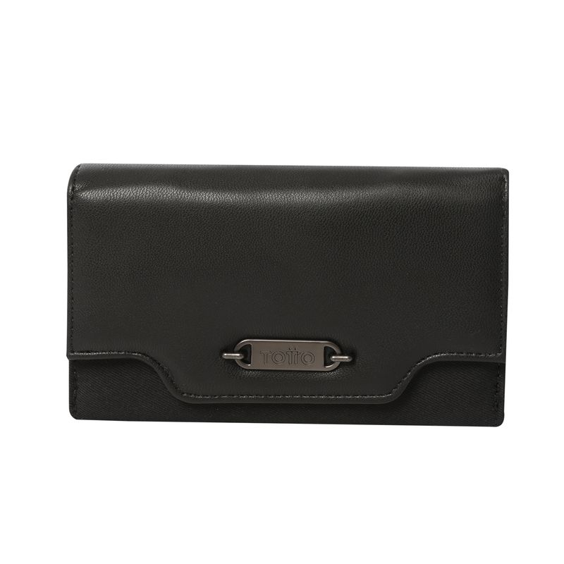 TOTTO - Billetera Rfid Para Mujer Negro Toscana Totto