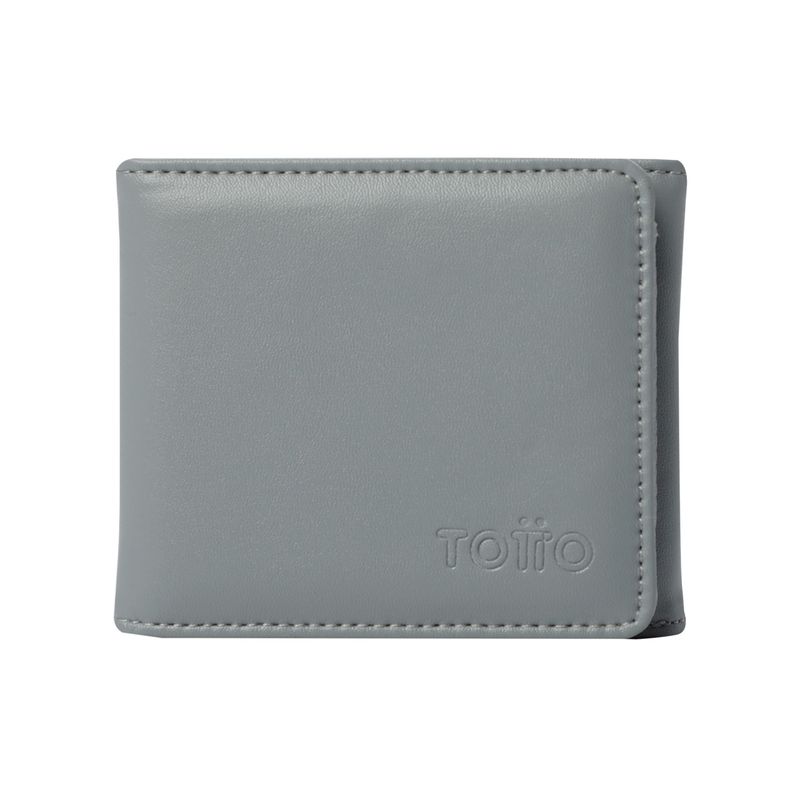TOTTO - Billetera Rfid Para Hombre Gris Oscuro Ermatto Totto