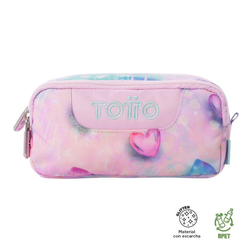 TOTTO - Multiuso Cartuchera Para Mujer Sobre Glitter Totto