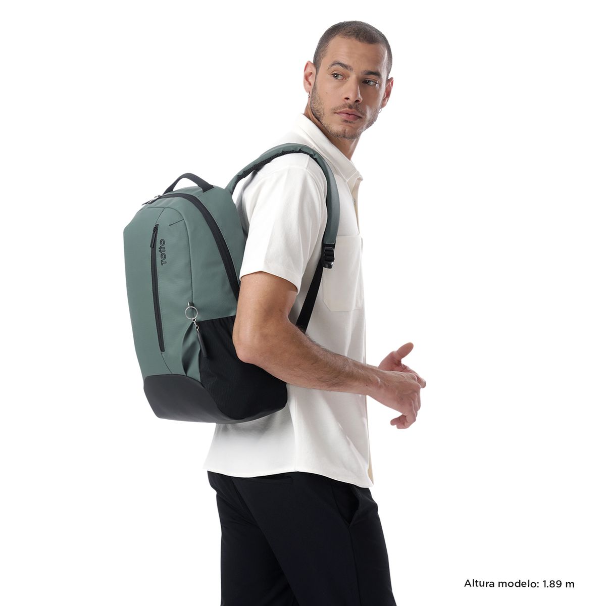 TOTTO - Morral Mochila Para Hombre Porta Pc Verde Detroit Totto