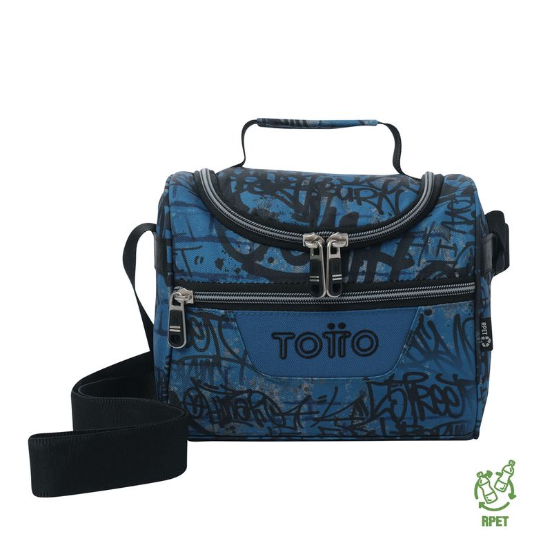 TOTTO - Lonchera Térmica con Portacomida Para Hombre Pizarra