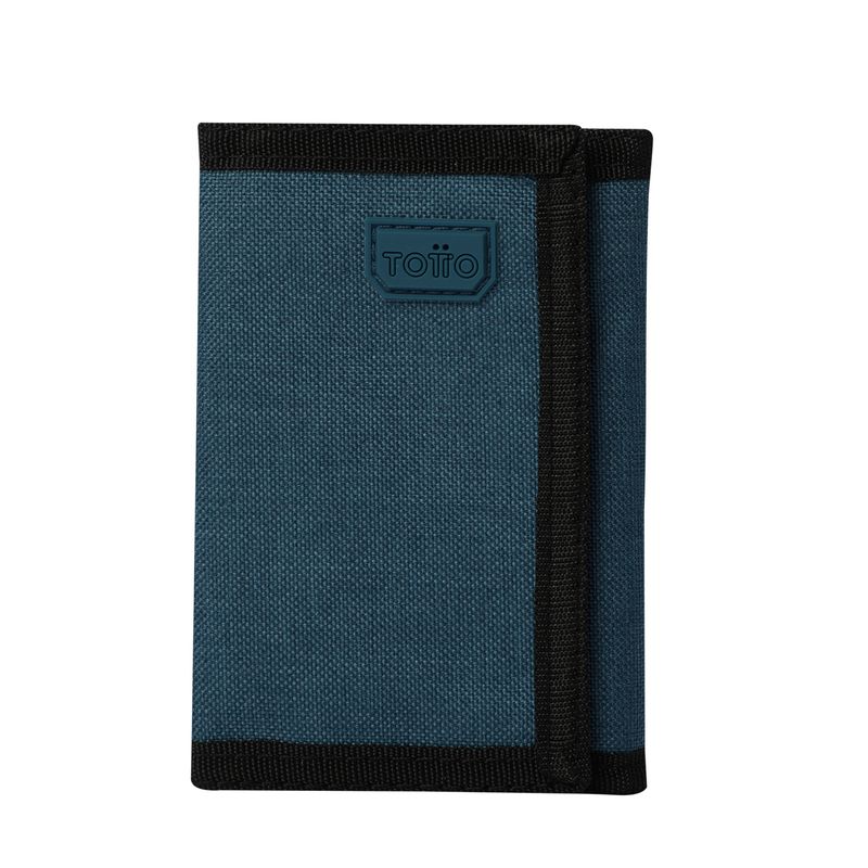 TOTTO - Billetera Rfid Para Hombre Azul Petroleo Riva Mee Totto