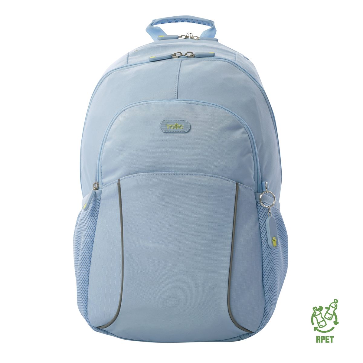 TOTTO - Morral Mochila Para Mujer Porta Pc Azul Claro Cambri Totto