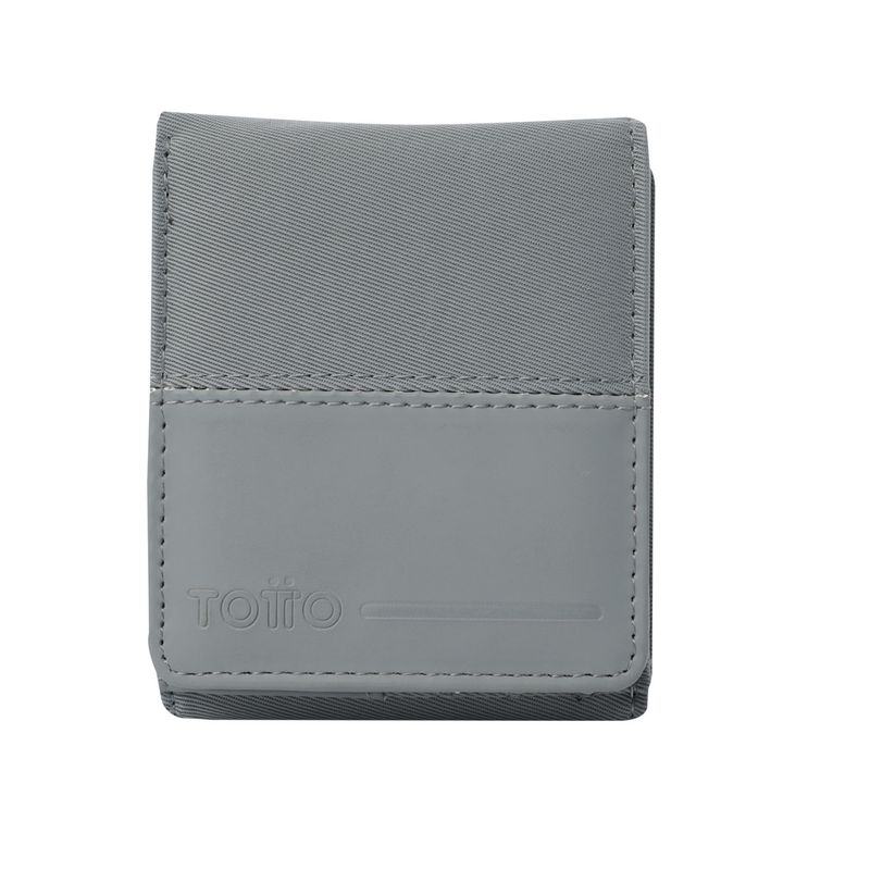 TOTTO - Billetera Rfid Para Hombre Gris Oscuro Ermac Totto