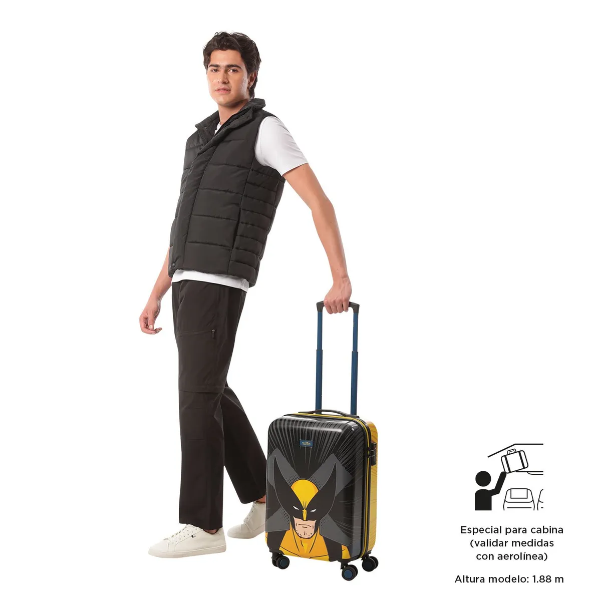 TOTTO - Maleta De Viaje Cabina 10 Kg rígida Xmen Wolverine Totto