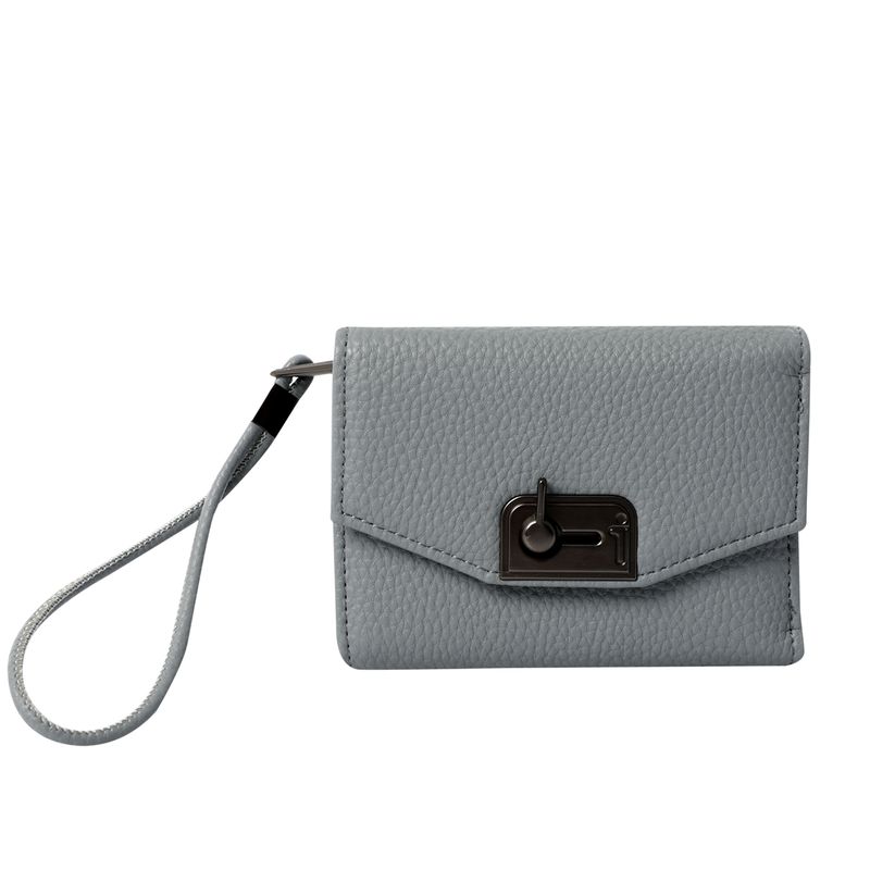 TOTTO - Billetera Rfid Para Mujer Gris Oscuro Smooth Ney Totto