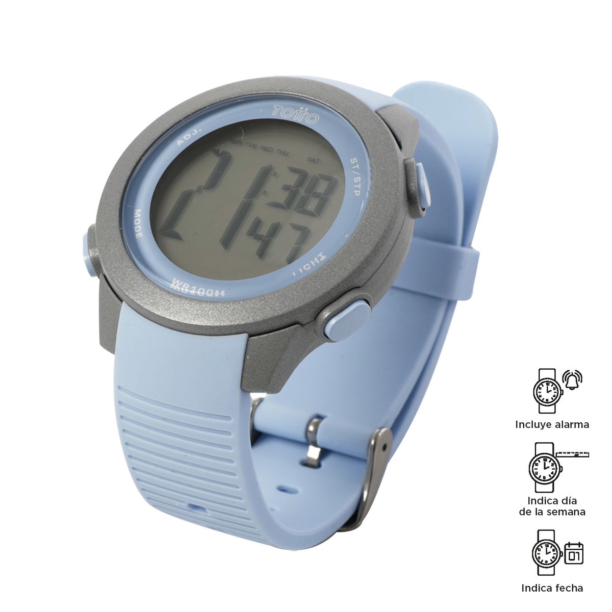 TOTTO - Reloj Digital Para Mujer Azul Claro Chron Totto