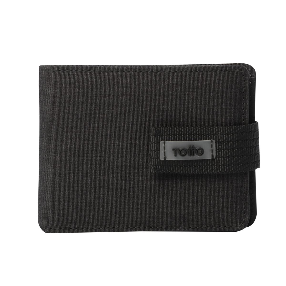 TOTTO - Billetera Rfid con Tarjetero Para Hombre Negro Gobi Totto