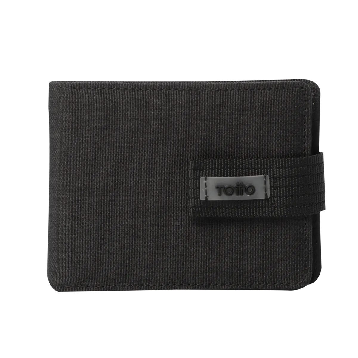 TOTTO - Billetera Rfid con Tarjetero Para Hombre Negro Gobi Totto