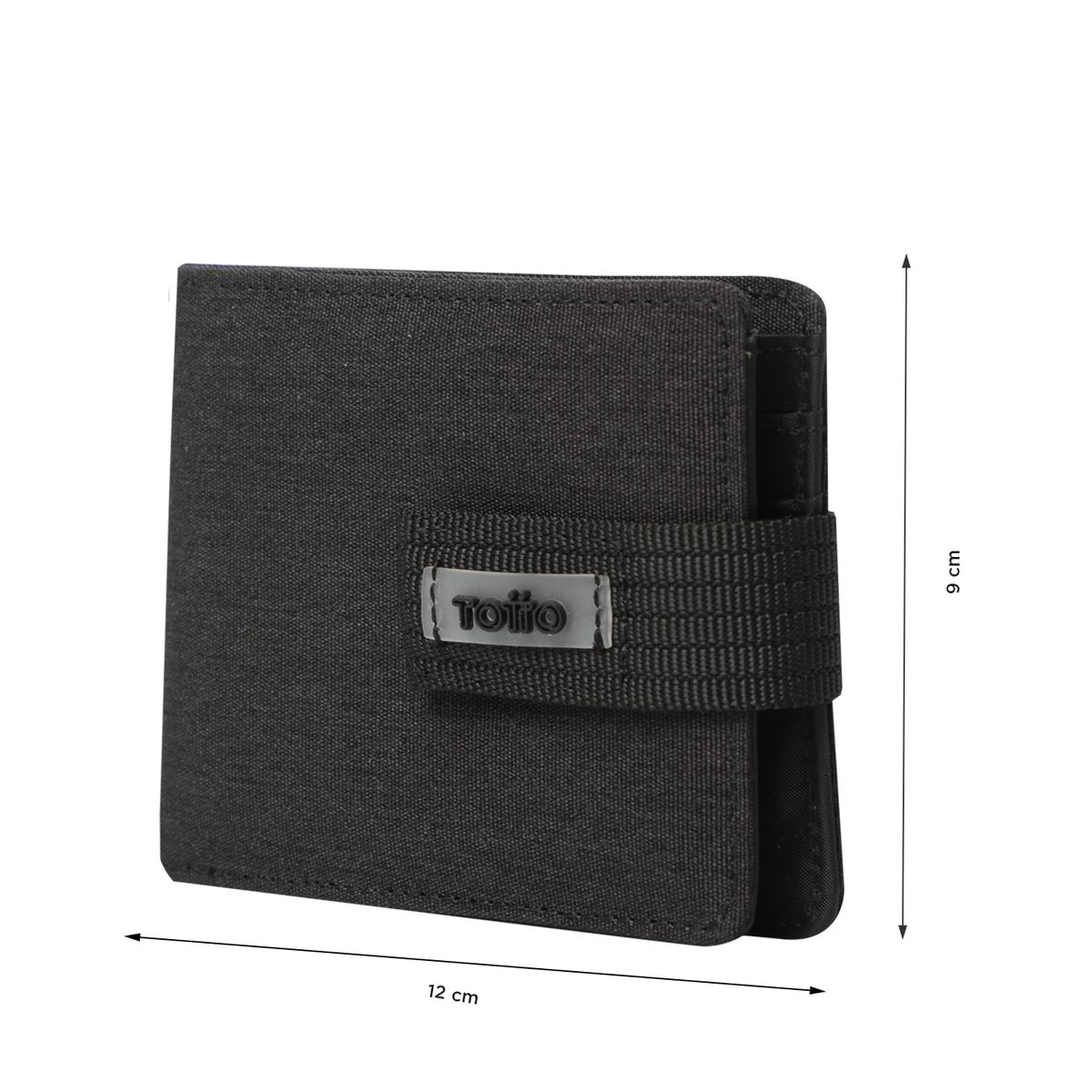 TOTTO - Billetera Rfid con Tarjetero Para Hombre Negro Gobi Totto