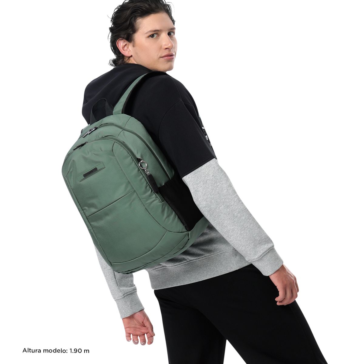 TOTTO - Morral Mochila Para Hombre Porta Pc Verde Austtin Totto