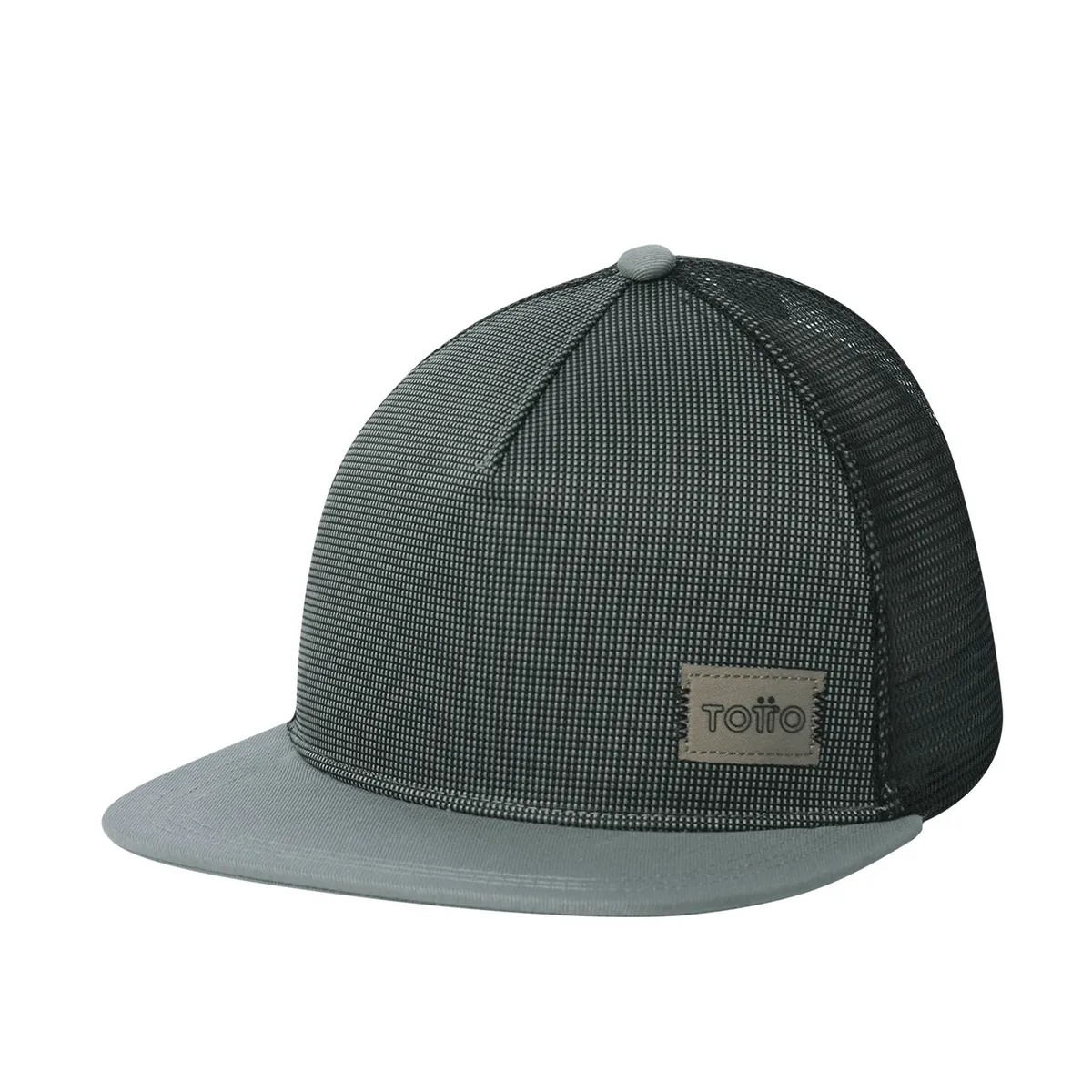 TOTTO - Gorra Plana Para Hombre Gris Oscuro Canvas Totto