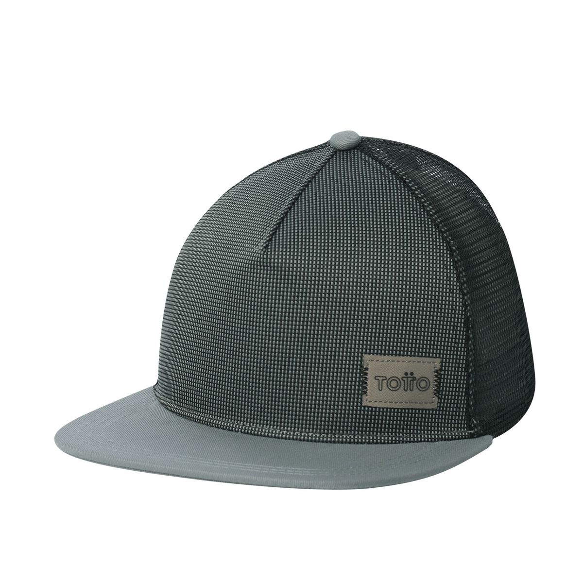 TOTTO - Gorra Plana Para Hombre Gris Oscuro Canvas Totto