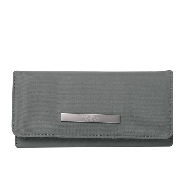 TOTTO - Billetera Rfid Para Mujer Gris Oscuro Adelaide Totto