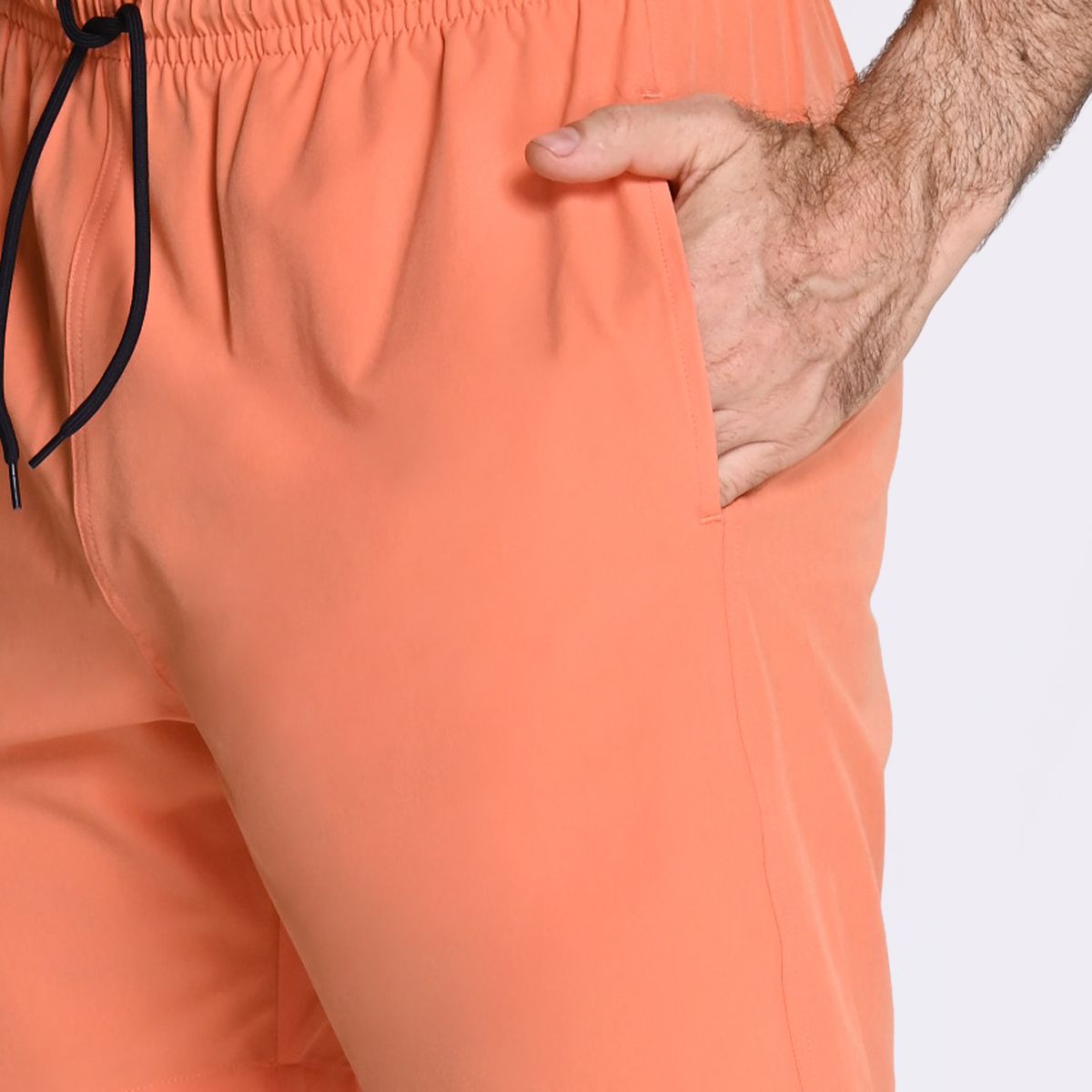 BELIFE - Pantaloneta Playera Con Malla Interna Naranja en Poliéster Para Hombre