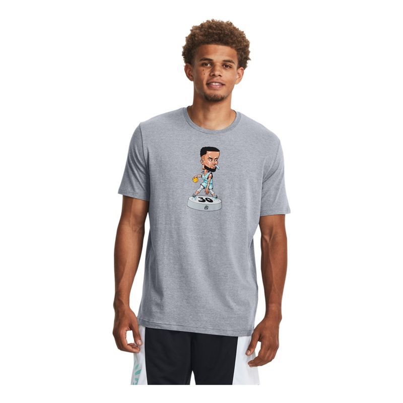 UNDER ARMOUR - Camiseta Hombre UNDER ARMOUR CURRY BOBBLE HEAD SS Gris UNDER ARMOUR.