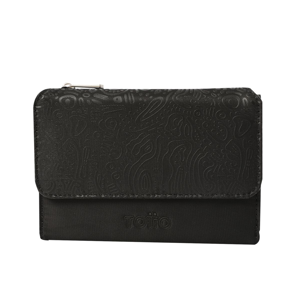 TOTTO - Billetera Rfid Para Mujer Negro Montana Totto