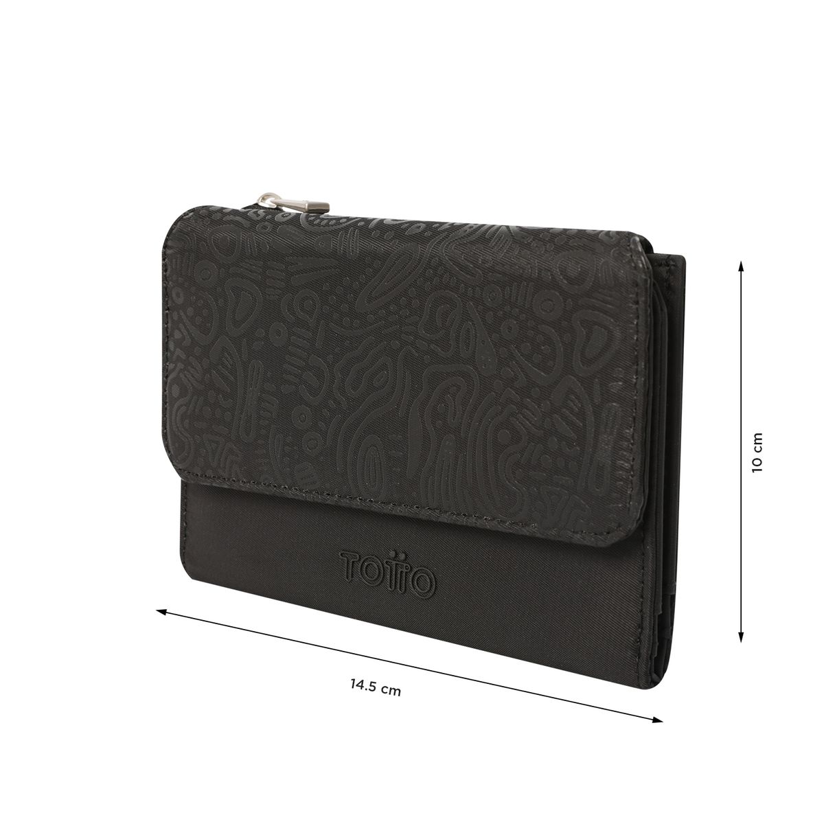 TOTTO - Billetera Rfid Para Mujer Negro Montana Totto