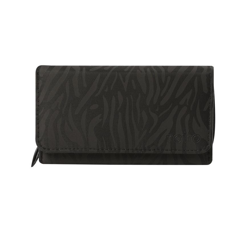 TOTTO - Billetera Rfid Para Mujer Negro Texture Var Totto