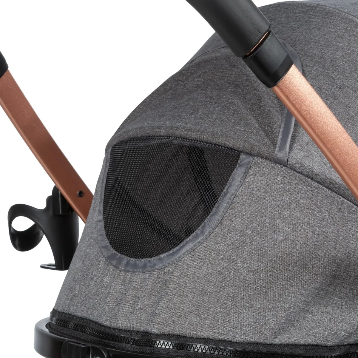 EBABY - Coche Moisés Plegado Compacto Ebaby Shiro Rosa