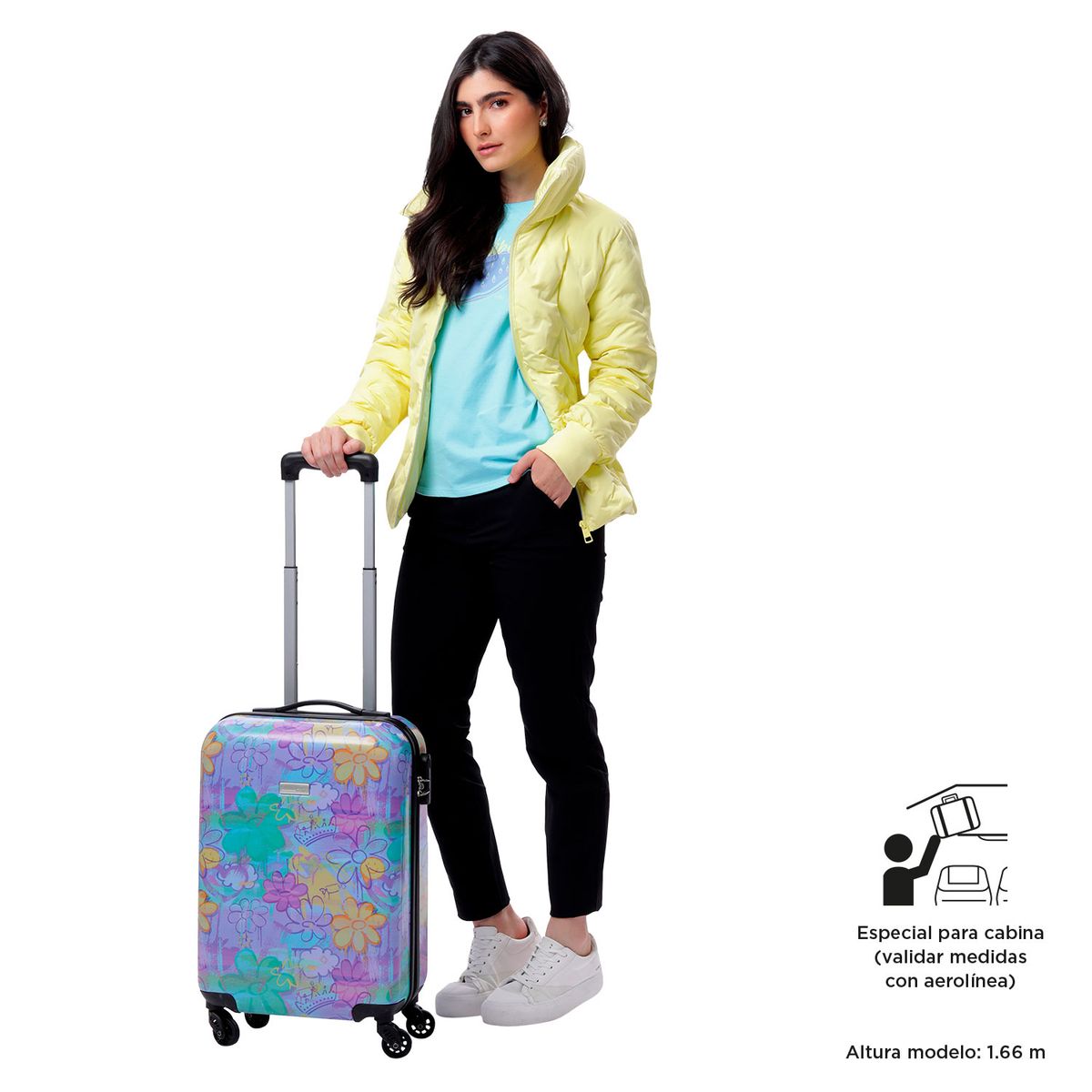 TOTTO - Maleta De Viaje Cabina 10 Kg rígida Stampy Lila Totto