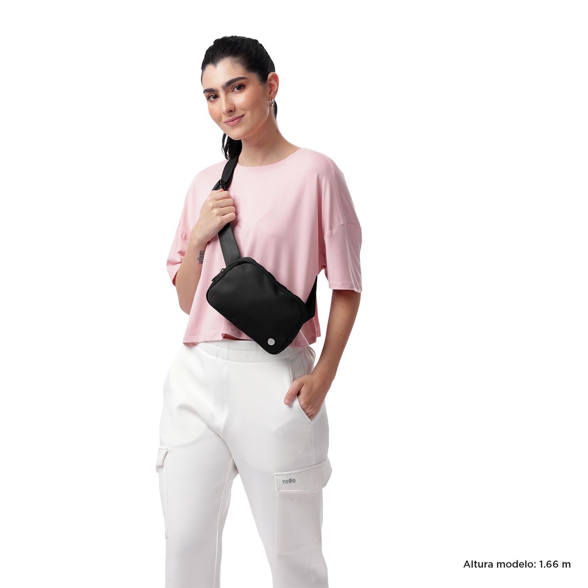 TOTTO - Canguro Riñonera Para Mujer Negro Freya Totto