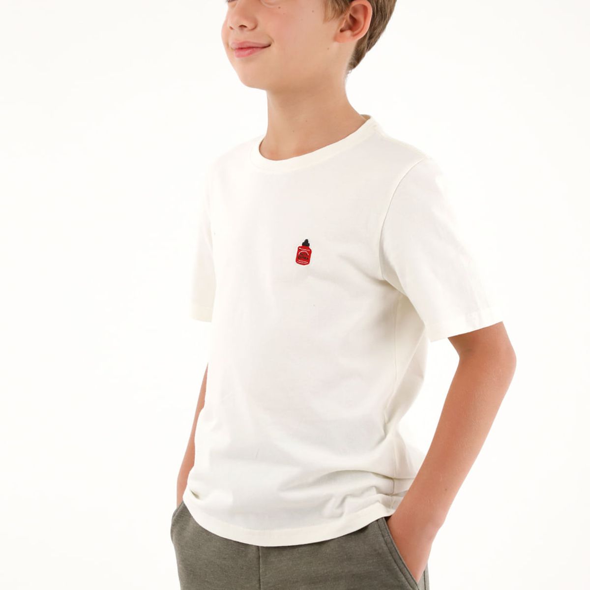 TENNIS - Camiseta con bordado localizado crudo para niño