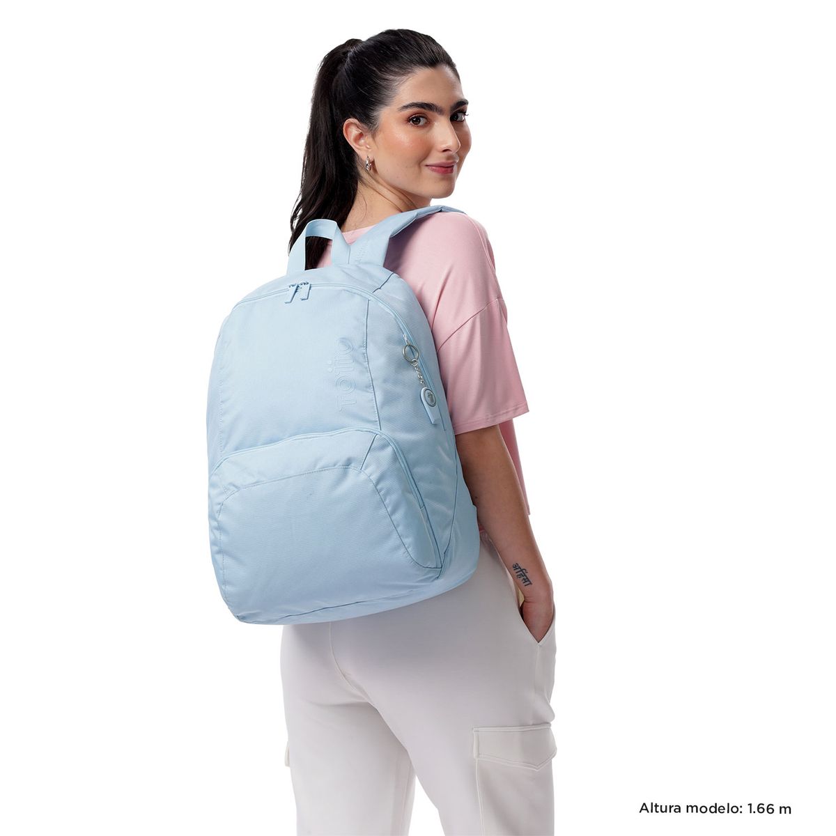 TOTTO - Morral Mochila Grande Para Mujer Azul Claro Ometto Totto