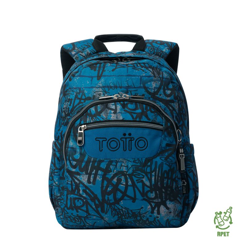 TOTTO - Morral Mochila Para Hombre Porta Pc Azul Gommas Totto
