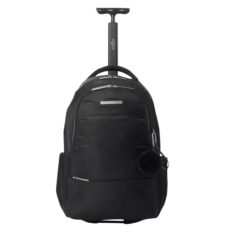 TOTTO - Morral de Viaje con Ruedas Para Hombre Negro Trolley Totto