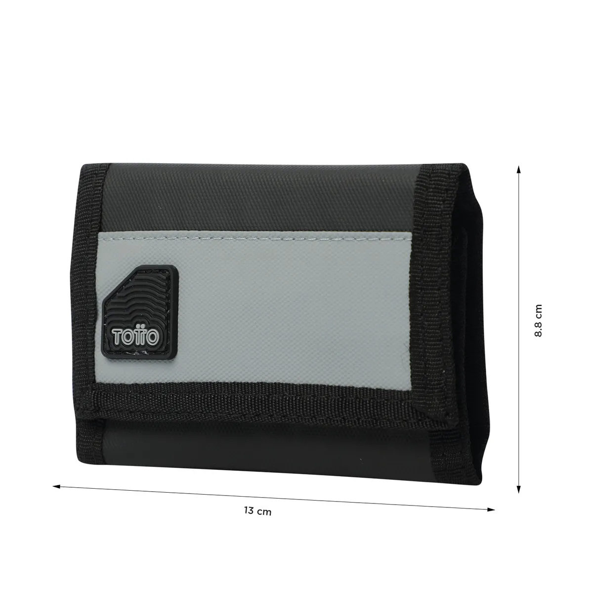 TOTTO - Billetera Rfid Para Hombre Negro Gris Contrast Chain Totto