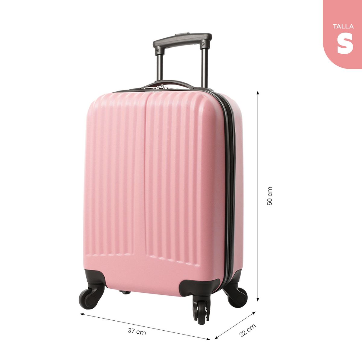 TOTTO - Maleta De Viaje Cabina 10 Kg Rocka Rosa carry on Claro Totto