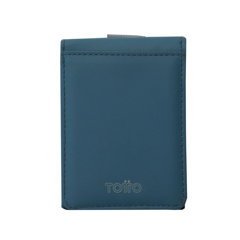 TOTTO - Billetera Rfid Para Hombre Azul Petroleo Dual L Totto