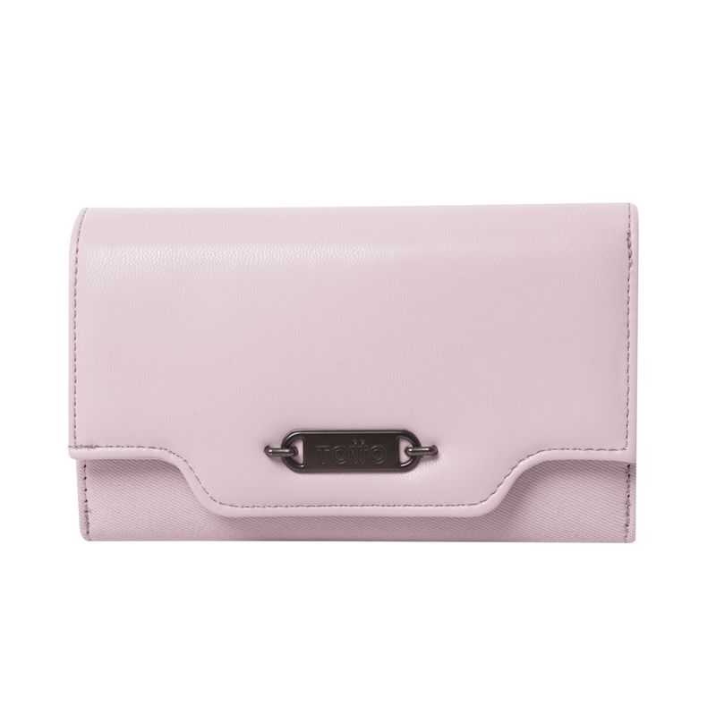 TOTTO - Billetera Rfid Para Mujer Violeta Claro Toscana Totto