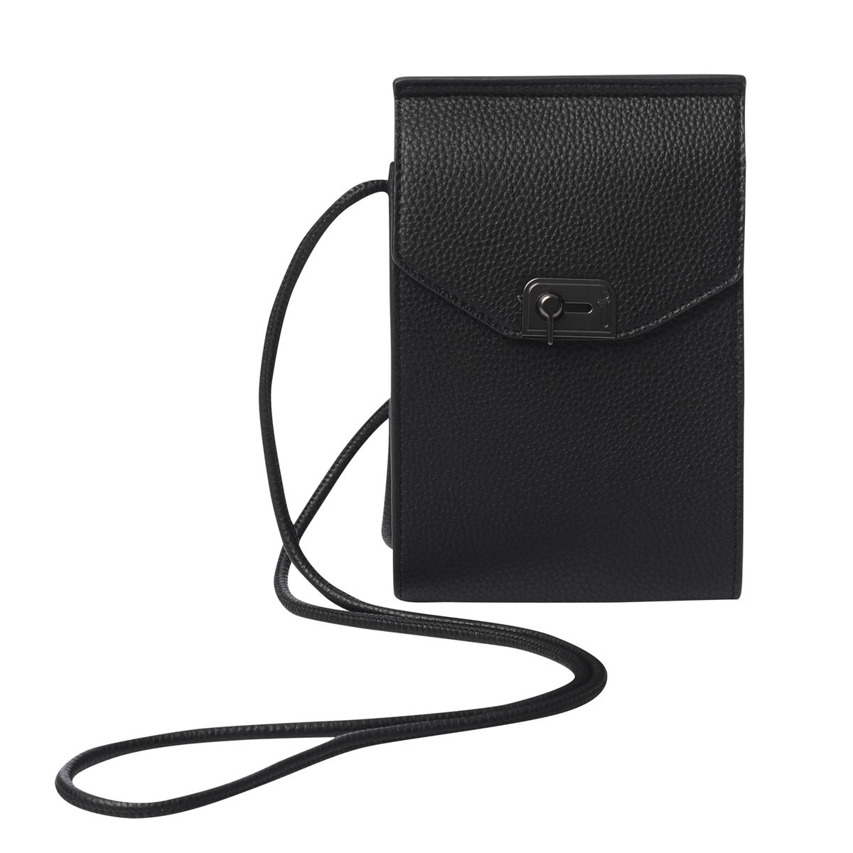 TOTTO - Bolso Portacelular Para Mujer Negro Smooth Xs Totto