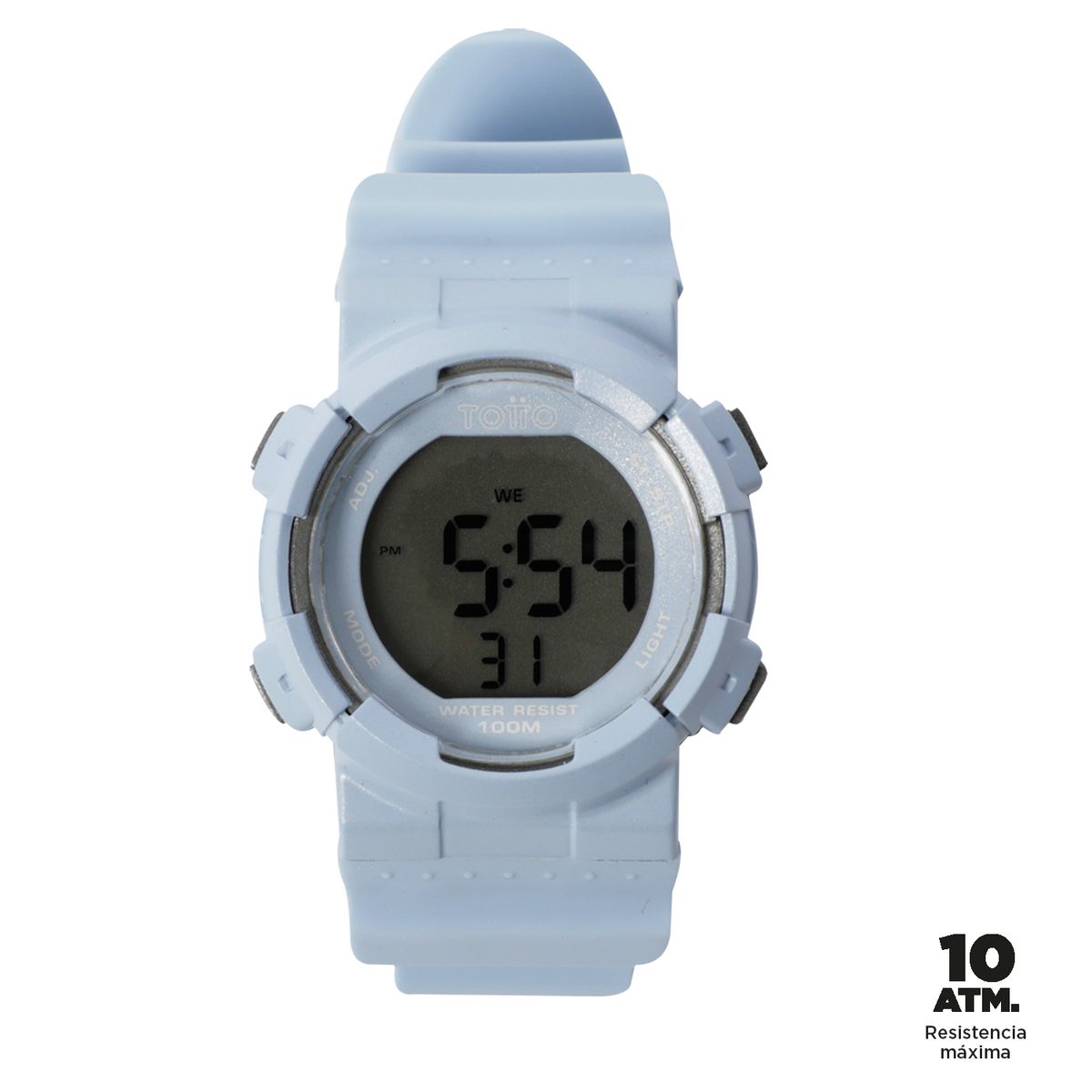 TOTTO - Reloj Digital Para Mujer Azul Claro Pixel Totto