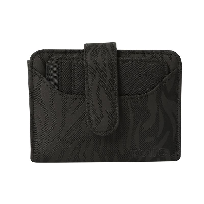 TOTTO - Billetera Rfid Para Mujer Negro Texture Dull Totto