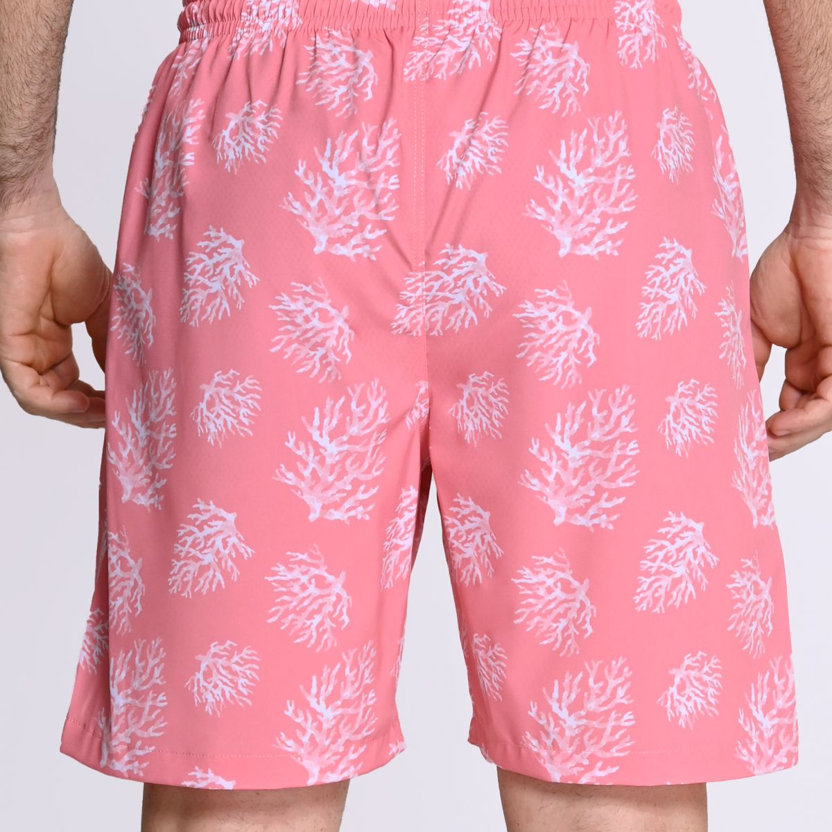 BELIFE - Pantaloneta Playera Con Malla Interna Naranja en Poliéster Para Hombre