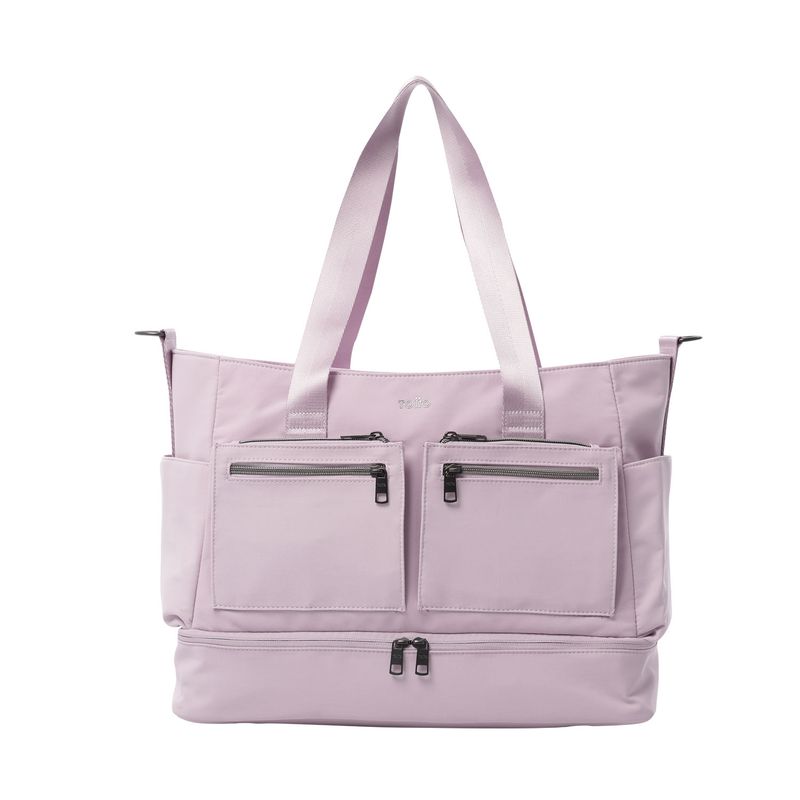TOTTO - Bolso Cartera Para Mujer Porta Pc Violeta Claro Maxi Tote Totto
