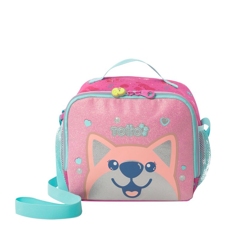 TOTTO - Lonchera Con Portacomida Para Niña Rosado Doggy Love Totto