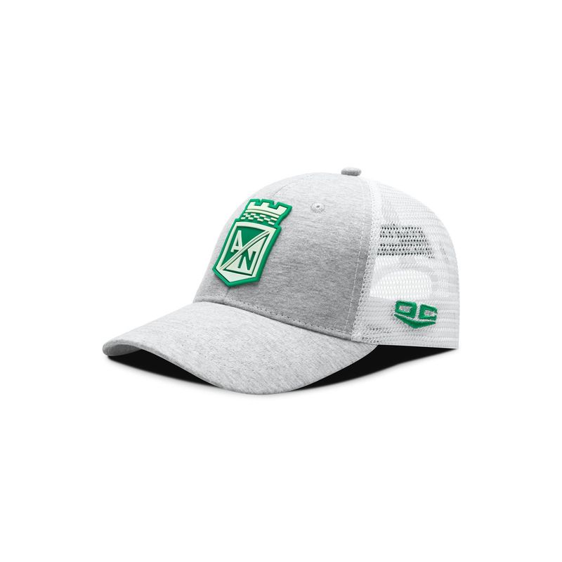 OTO CAPS - Gorra Atlético Nacional Oficial de Malla escudo GrisBlanco