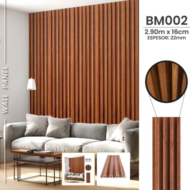 GENERICO - Wallpanel Panel De Pared Wpc 3d 290x16cm - Decokasa Madera Natural