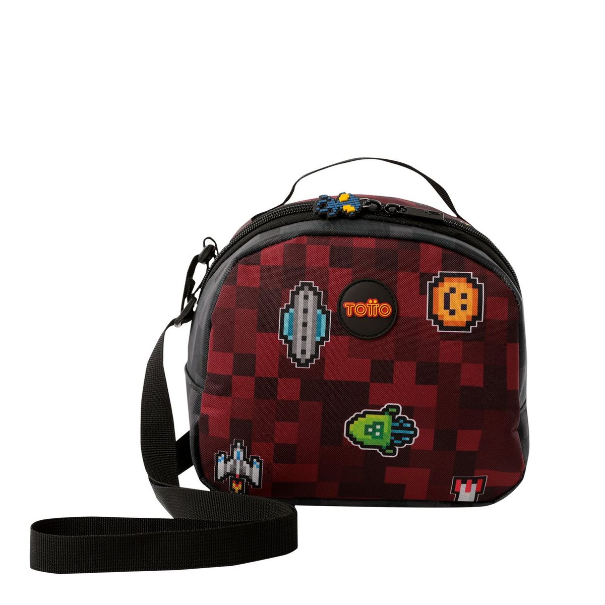 TOTTO - Lonchera Con Portacomida Para Niño Rojo Digibot M Totto