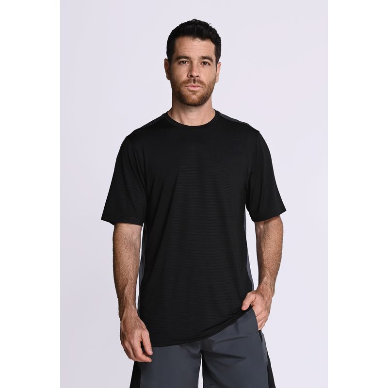 BELIFE - Camiseta Manga Corta Negra en Poliéster Para Hombre