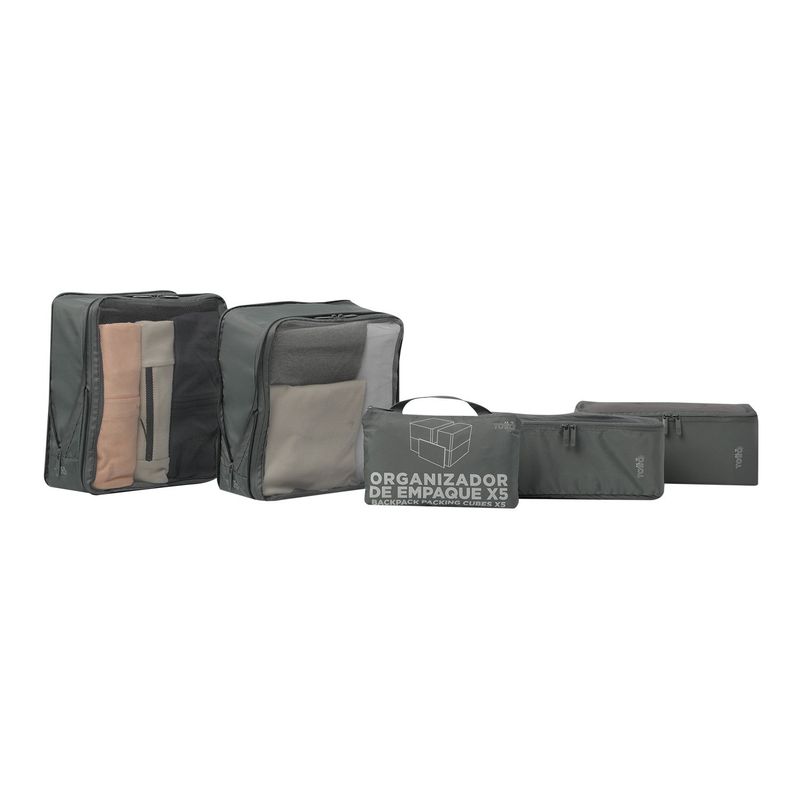 TOTTO - Organizador Viaje Set X5 Hombre Packing Negro Totto