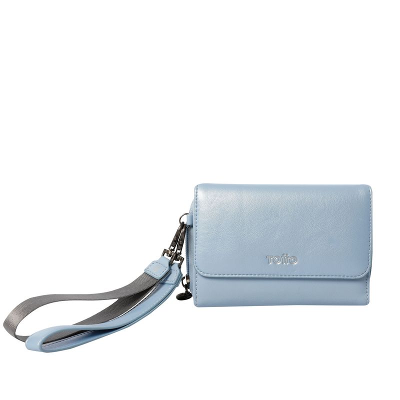 TOTTO - Billetera Rfid Para Mujer Azul Claro Style Can Totto