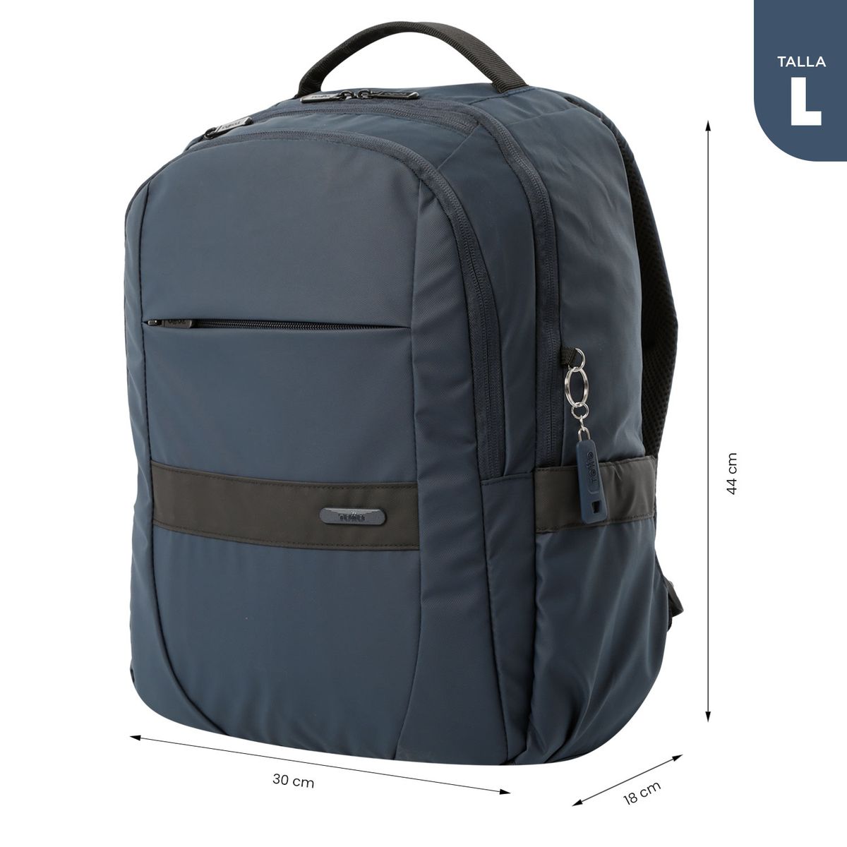 TOTTO - Morral Mochila Para Hombre Porta Pc Azul Wivetto Totto