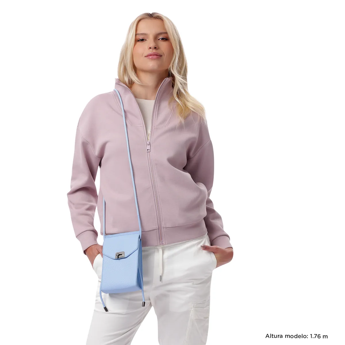 TOTTO - Bolso Portacelular Para Mujer Azul Claro Smooth Xs Totto