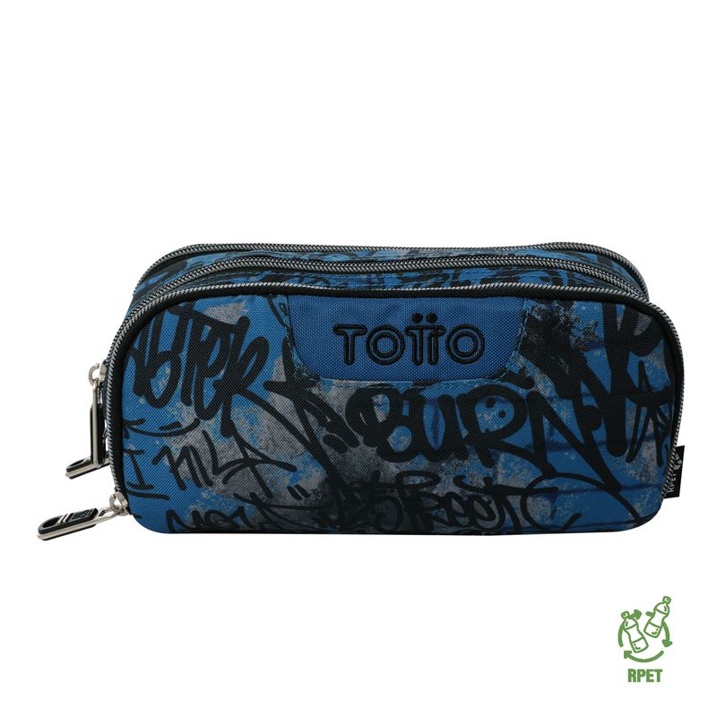 TOTTO - Multiuso Cartuchera Para Hombre Azul Petroleo Cinta Totto